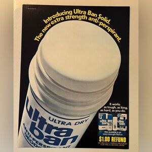 5/$20 Ultra Ban 1981 Advertisement (Life Magazine print)